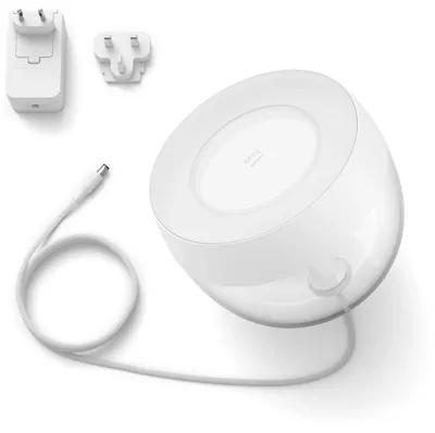 Obrázek produktu pro Philips Hue White and Color ambiance Stolní svítidlo Iris, Chytrá stolní lampa, Bluetooth/Zigbee, Bílá, LED, Kov, Umělé hmoty, Žárovky bez možnosti výměny