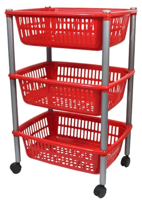 Immagine prodotto di carrello multiuso tre ripiani cm 40x30x85h