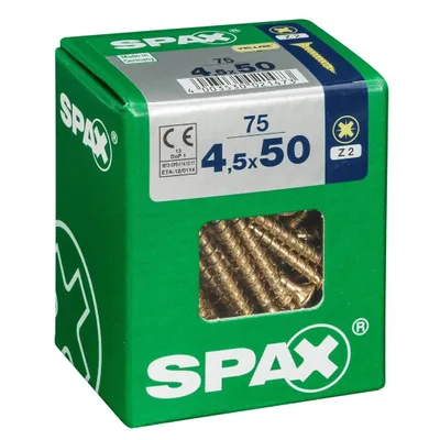 Image de Lot de 75 vis acier tête fraisée pozidriv SPAX, Diam.4.5 mm x L.50 mm