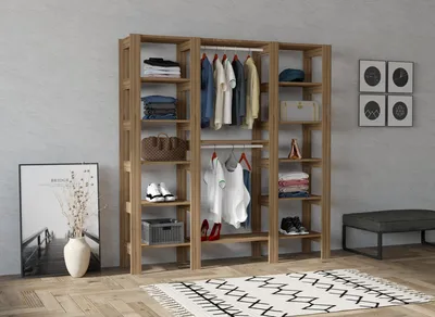 Produktbild von Skye Decor, City - Walnut, Kleiderstangen, Nussbaum, 161,4 x 180 x 33,6 cm