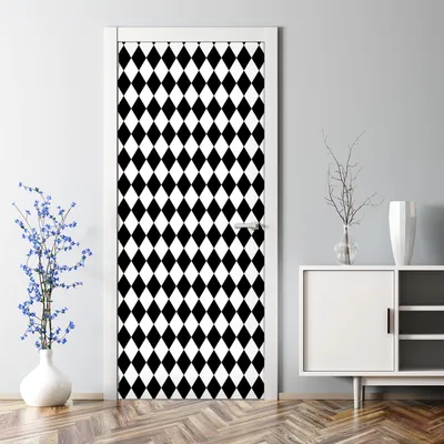 Produktbild von Dekorative Türtato Wandtattoo selbstklebend Klebefolie Türposter Schwarze Herzen 70 x 200 cm