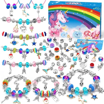 Image de ZOOI Kit de bricolage de bracelets pour fillettes à partir de 4 ans DIY cadeau de bijoux