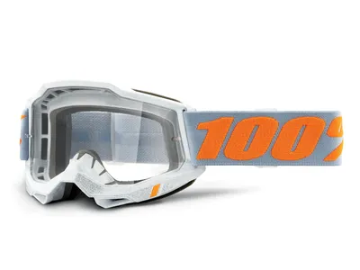 Imagen del producto de Gafas para motocicleta 100% MX Cross, modelo Accuri Gen. 2, de color transparente, con revestimiento anti-vaho