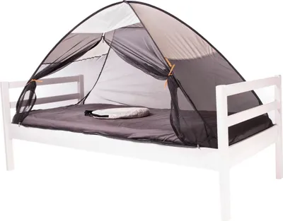 Produktbild von DERYAN Bettzelt Pop Up Moskitonetz - 200x90cm - Höchste Qualität Insektenschutznetz 1mm Maschenweite - Creme