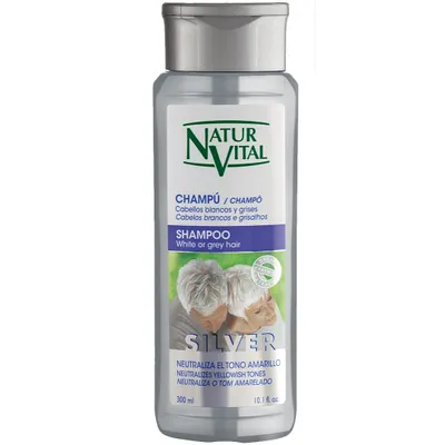 Image de Natur Vital Silver Shampooing pour cheveux blancs et gris 300ML