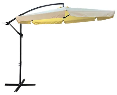Produktbild von raumhirsch Ampelschirm CYNIA 300x300 cm Sonnenschirm Marktschirm Kurbelschirm Gartenschirm Neigbar Wasserdicht Beige