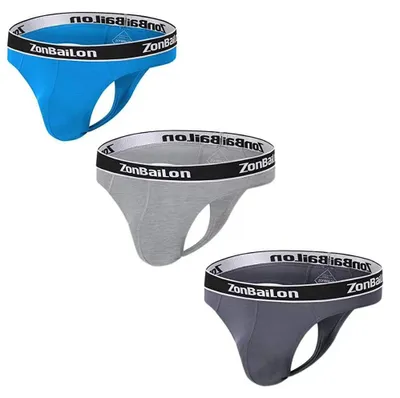 Imagen del producto de Ropa interior tipo tanga para hombre: cintura baja, transpirable y cómoda