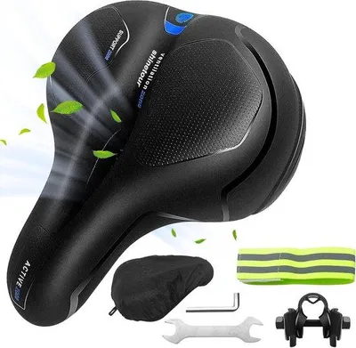 Productafbeelding van Ergonomisch en ademend fietszadel van traagschuim - Comfortabel fietszadel voor heren en dames