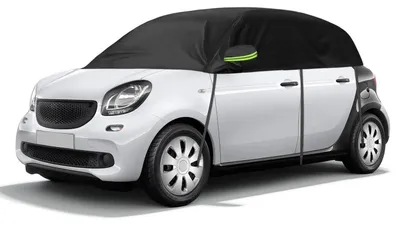 Immagine prodotto di Copertura impermeabile per auto, adatta a garage parziali, per Smart Forfour dal 2014 al 2021, colore nero