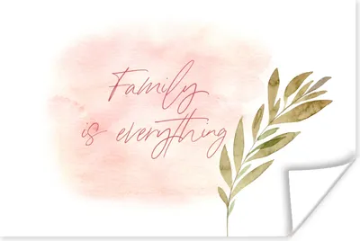 Produktbild von MuchoWow® Poster Zitate - Sprichwörter - Familie ist alles 90x60 cm - Schlafzimmer