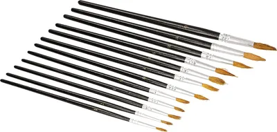 Obrázek produktu pro Štětce KOTARBAU® Artist Brushes 12 ks. Sada plochých pro malování barvami a laky Profesionální sada