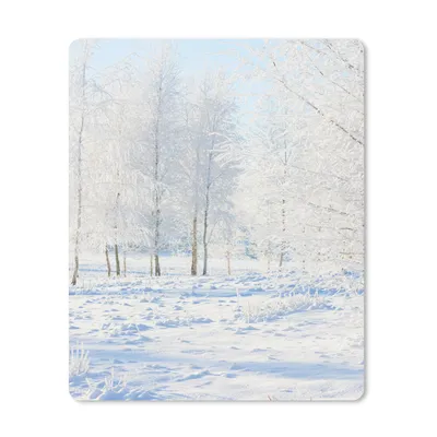 Produktbild von MuchoWow® Mauspad Mousepad Schnee - Bäume - Winter 30x40 cm - Mousepads - Maus Mat - Pad - Mausunterlage - Mausmatten