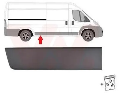 Produktbild von VAN WEZEL Seitenschutzleiste hinten rechts vor der Achse 4064416 für OPEL Movano C Kastenwagen (U9) für FIAT Ducato Kastenwagen (250, 290) Ducato Bus