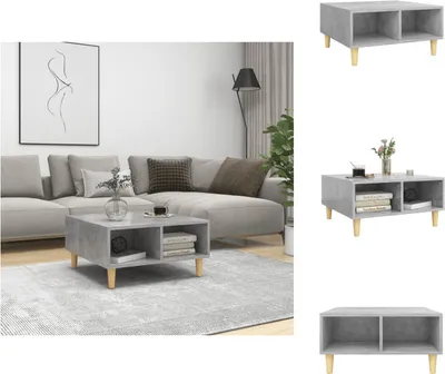 Zdjęcie produktu dla vidaXL Stolik kawowy betonowy szary 60x60x30 cm materiał drewnopochodny - Stoliki kawowe