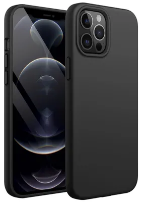 Productafbeelding van JETech siliconen hoesje voor iPhone 12 Pro Max, zwart