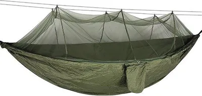 Produktbild von Famanu Hängematte mit Mückennetz - Schnelltrocknendes Parachute Nylon