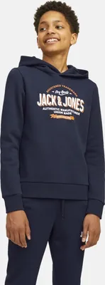 Produktbild von Jack & Jones Logo Kapuzenpullover Blau 12 Years Junge Blau 12 Years