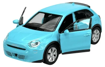 Immagine prodotto di Welly, nuova Fiat 600E blu, modello in metallo pressofuso, scala 1:34, nuovo nella confezione, codice prodotto 43866