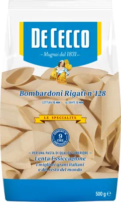 Zdjęcie produktu dla De cecco makaron Bombardoni rigati 500g