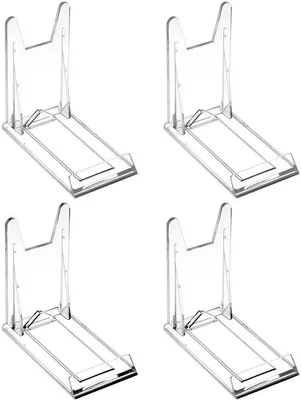 Productafbeelding van Displaystandaard-set, 4-delig - Verstelbare bordhouders - Acrylfotohouders - Transparante houders - Duurzaam materiaal - Ideaal voor presentaties