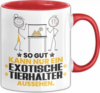 Produktbild von ExotischeTierhalter Geschenk Tasse So Gut Kann Nur Ein ExotischeTierhalter Aussehen Geschenkidee Kaffee-Becher (Rot)