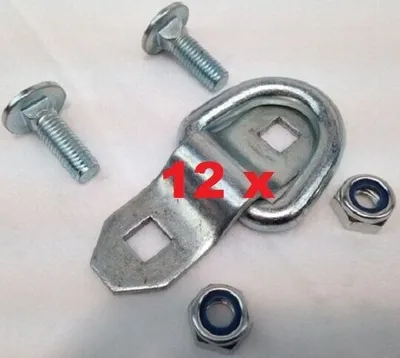 Produktbild von 12 x Lasche Ring Zurrpunkt Zurrlasche Zurröse Öse für Spanngurt Aufbauring Gurt