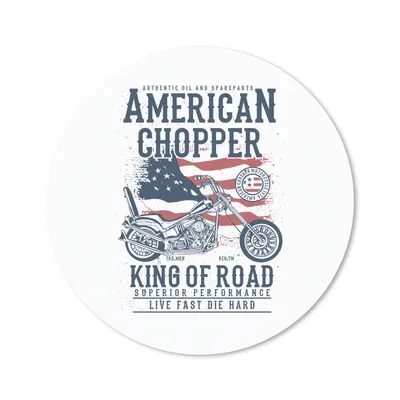 Produktbild von MuchoWow® Mauspad Mousepad Mancave - Motor - Flagge - Amerika - Retro 40x40 cm - Mousepads - Maus Mat - Pad - Mausunterlage - Schreibtisch Accessoires