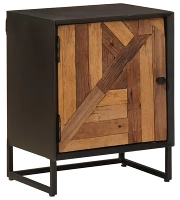 Image de Table de chevet en bois massif, fabrication artisanale, dimensions : 40 x 30 x 50 cm