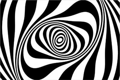 Produktbild von Wallario selbstklebendes Poster - Optische Täuschung - Zebra Muster - schwarz weiß, Größe: 100 x 150 cm
