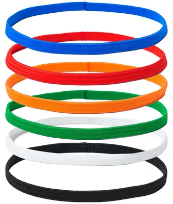 Produktbild von WOLMIK Elastische Stirnbänder – 6 Stück Sport-Stirnband, rutschfeste, elastische