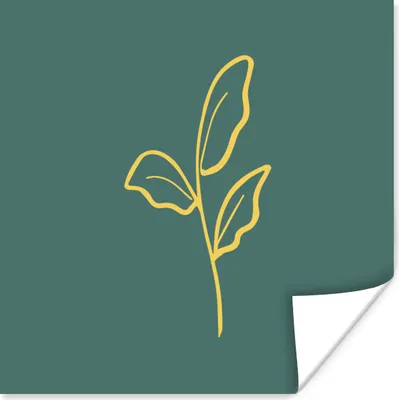 Produktbild von MuchoWow® Poster Pflanze - Zusammenfassung 75x75 cm - Wand Dekoration