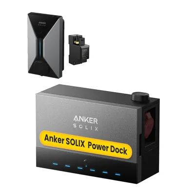 Produktbild von Balkonkraftwerk Speicher, Anker SOLIX Solarbank Power Dock mit V1 Smartes Ladegerät 11kW für E-Autos & Smart Zähler für Balkonkraftwerk (19% MwSt)