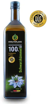 Produktbild von Kräuterland Premium Schwarzkümmelöl 1 Liter gefiltert, kaltgepresst