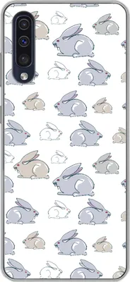 Produktbild von MuchoWow® Handyhülle Schutzhülle Hülle für Telefoonhoesje Samsung Galaxy A50 Muster - Kaninchen - Ohr - Jungen - Mädchen - Kinder - Kind Silikon Softcase Handy Hülle - Mobiltelefonhülle