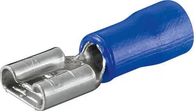 Immagine prodotto di Goobay 17003 Presa piatta, blu, blu - Dimensioni di accoppiamento: 4,8 mm x 0,8 mm, 15 A