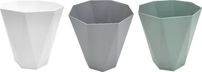 Image de 24x BURI corbeille à papier 10L couleurs plastique bureau cuisine bac poubelle déchets