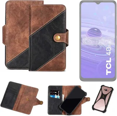 Produktbild von K-S-Trade Handyhülle Schutzhülle Bookstyle Case kompatibel mit TCL 40 R 5G Klapphülle Cover Hülle Schutztasche 1x