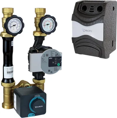 Produktbild von ProfiMix Heizkreispumpengruppe mit Drei-Wege-Mischer, Environ END05 Stellmotor und Wilo Para STG 25/8,75 Hocheffizienzpumpe