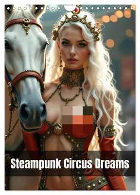 Obrázok produktu pre Steampunkový cirkus – nástenný kalendár (formát DIN A4, vertikálne usporiadanie), 12-mesačný nástenný kalendár CALVENDO