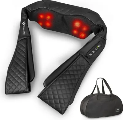 Immagine prodotto di TrueLife RelaxBack B6 Charge – Collare massaggiante con batteria ricaricabile, funzione di riscaldamento, 3 livelli di velocità e forma ergonomica per il massaggio