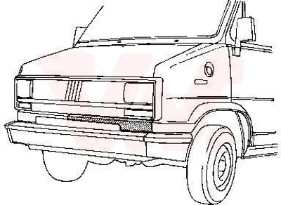 Produktbild von VAN WEZEL 1745166 Schlossträger Frontmaske für FIAT DUCATO Kasten (290) Rechts Frontverkleidung