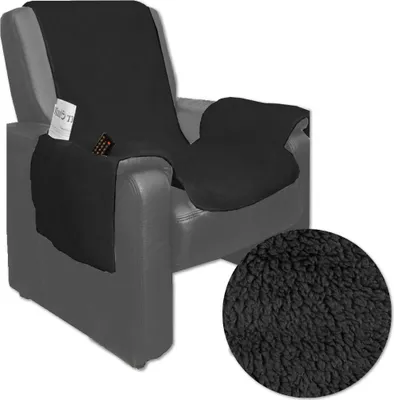 Immagine prodotto di Protezione per poltrona in lana d'agnello 147x147cm (nero), coprisedia