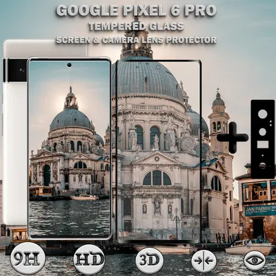 Obrázek produktu pro Ochranný kryt displeje a objektivu Google Pixel 6 Pro z tvrzeného skla 9H