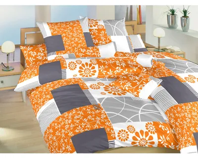 Produktbild von Leinen inklusive Flanell Bluemoon orange 140x200 70x90 cm