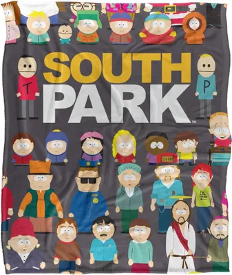 Image de South Park - Couverture "Full Cast", Soyeuse, Supersoft TV24680 (Taille unique) (Gris/Marron)