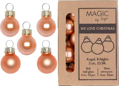 Produktbild von Weihnachtskugeln Glas 2cm 25 Stück - Sweet Melon