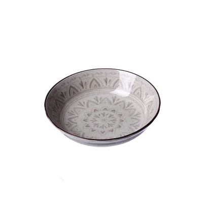 Image de Ritzenhoff & Breker Valencia plat, bol, petit déjeuner, céramique, marron, gris, blanc, 14 cm, 745122