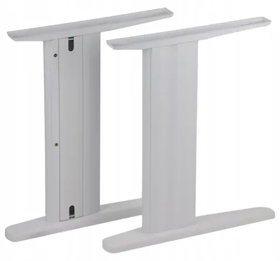 Immagine prodotto di Struttura per tavolo in metallo NY-A205 con canale passacavi verticale, dimensioni 65x72,5 cm, bianco