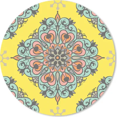 Produktbild von MuchoWow® Mauspad Mousepad Barock - Abstrakt - Muster - Blumen 20x20 cm - Mousepads - Maus Mat - Pad - Mausunterlage - Schreibtischmatte