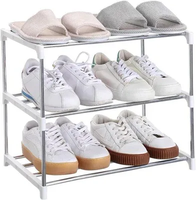 Zdjęcie produktu dla 3-poziomowy regał na buty, biały